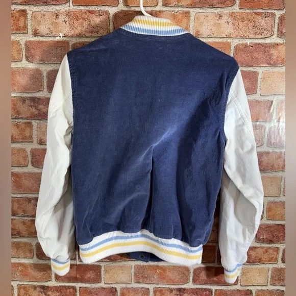 Aerie corduroy blue and white Varsity Jacket - Picture 8 of 8